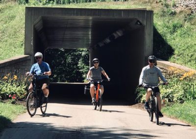 People riding bike on the Holmes County Bike Trail